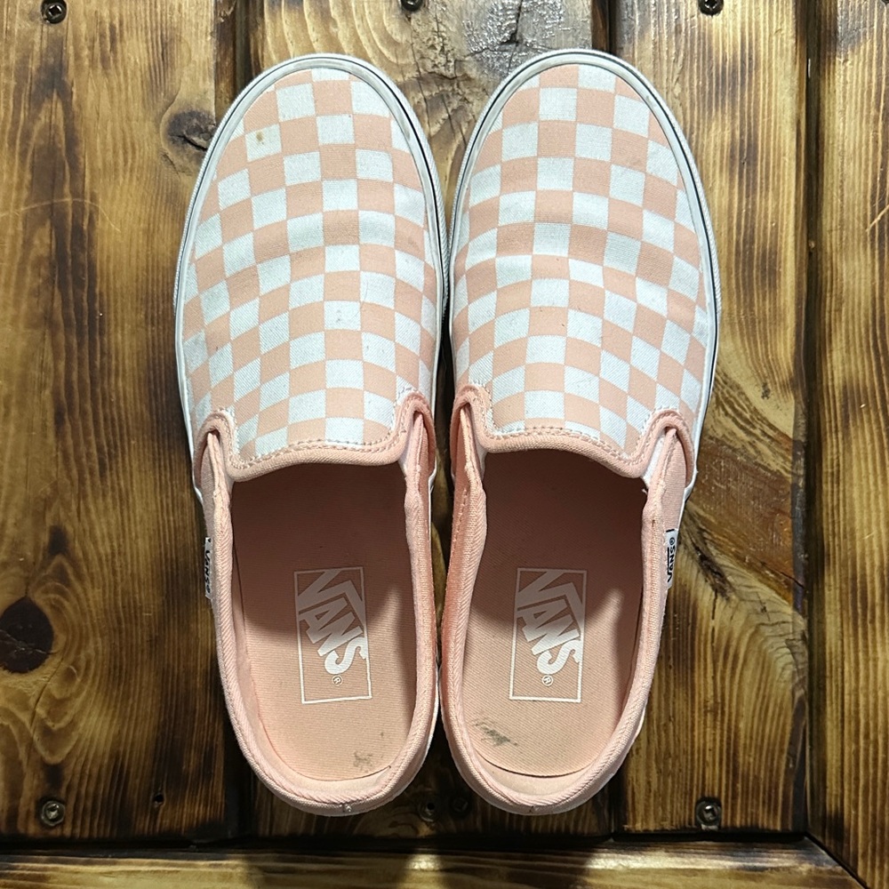 Vans Pink Checkerboard Sneakers